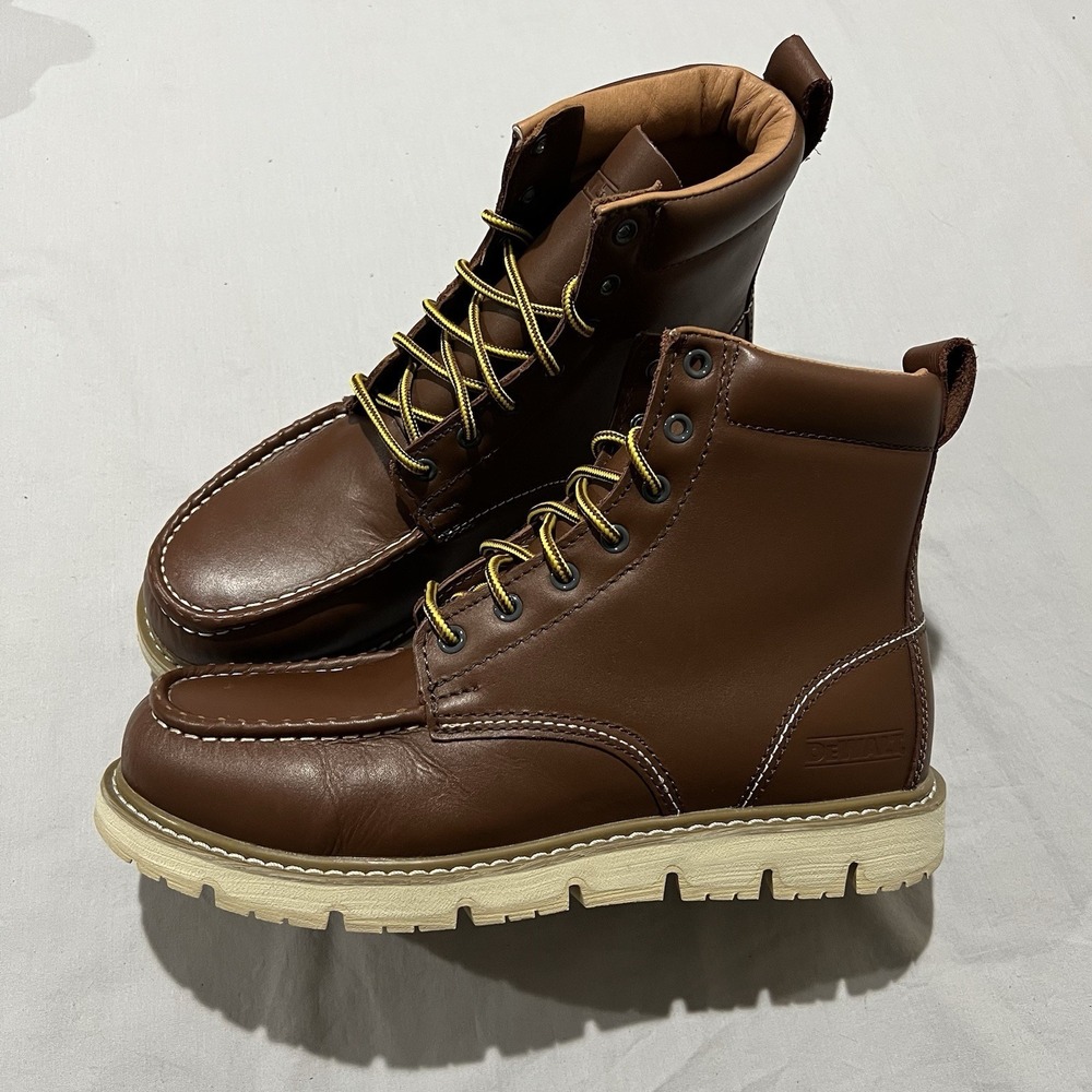 NWOB Dewalt Rockingham Moc PT Mens Brown Leather Lace Up Ankle Work Boots 11 M